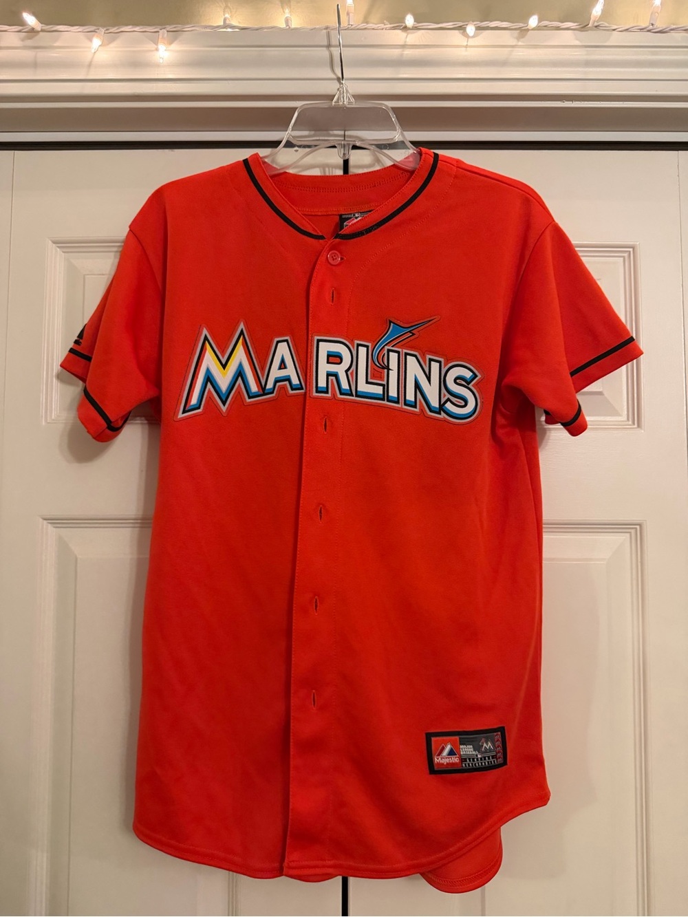 Kids' Button-Up Marlins Jersey - Stanton #27